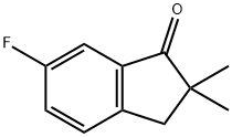 2,3-DIHYDRO-2,2-DIMETHYL-6-FLUORO-1H-INDEN-1-ONE 结构式