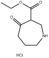 乙基4-氧代高哌啶-3-羧酸酯盐酸盐 结构式