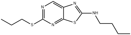 2-(Butylamino)-5-(propylthio)thiazolo[5,4-d]pyrimidine 结构式