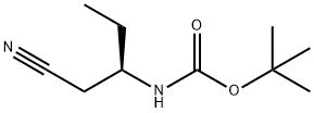 Carbamic acid, [(1R)-1-(cyanomethyl)propyl]-, 1,1-dimethylethyl ester (9CI) 结构式