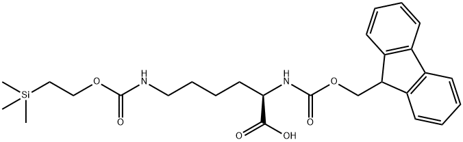 芴甲氧羰酰基-O-三苯甲基丝氨酸 结构式