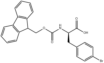 Fmoc-D-4-溴苯丙氨酸 结构式