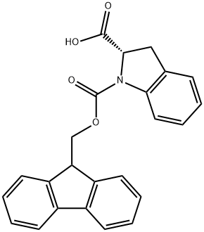 FMOC-L-二氢吲哚-2-甲羧酸 结构式