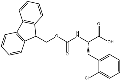 FMOC-L-2-氯苯丙氨酸 结构式