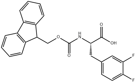 FMOC-L-3,4-二氟苯丙氨酸 结构式