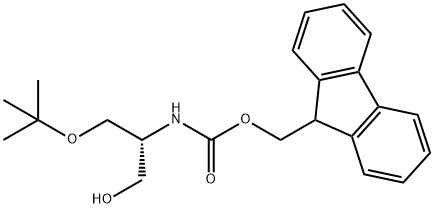 (R)-2-(FMOC-氨基)-3-叔丁氧基-1-丙醇 结构式