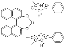(R)-BIPHENYL-(3,4-DIMETHYL-1-CYCLOPENTADIENYL)-TITANIUM(IV)-(R)-1,1'-BINAPHTHYL-2 结构式