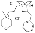 3-Benzyl-1-(3-(4-methylmorpholinio)propyl)quinuclidinium, dichloride 结构式