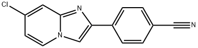 4-(7-氯咪唑并[1,2-A]吡啶-2-基)苯甲腈 结构式