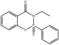 2-Phenyl-3-ethyl-2,3-dihydro-4H-1,3,2-benzoxazaphosphorin-4-one 2-sulf ide 结构式