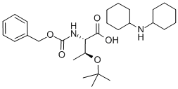 O-叔丁基-N-[苄氧羰基]-L-别苏氨酸二环己基铵盐 结构式