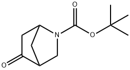 5-氧代-2-氮杂双环[2.2.1]庚烷-2-羧酸叔丁酯 结构式