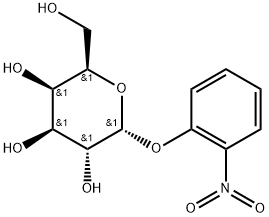 2-硝基苯-Α-D-吡喃半乳糖苷 结构式