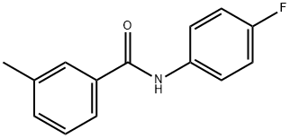 N-(4-氟苯基)-3-甲基苯甲酰胺 结构式