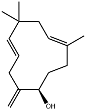 (1R,4E,8E)-6,6,9-Trimethyl-2-methylene-4,8-cycloundecadiene-1-ol 结构式