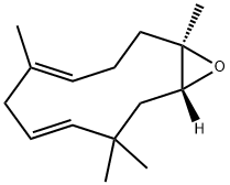 humuleneoxide,1,5,9,9-tetramethyl-12-oxabicyclododeca-4,7-diene 结构式