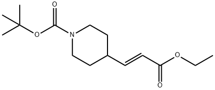 N-BOC-4-(2-ETHOXYCARBONYL-VINYL)-PIPERIDINE 结构式