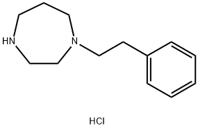 1-苯乙基-1,4-二氮杂二盐酸盐 结构式