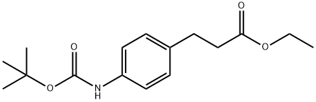 ETHYL 3-(4-(TERT-BUTOXYCARBONYLAMINO)PHENYL)PROPANOATE 结构式