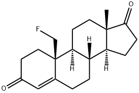19-fluoroandrost-4-ene-3,17-dione 结构式