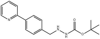 2-[4-(2-吡啶基)苄基]-肼羧酸叔丁酯 结构式