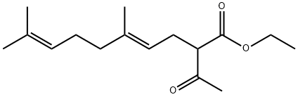 4,8-Decadienoic acid, 2-acetyl-5,9-dimethyl-, ethyl ester, (E)- 结构式