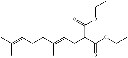 diethyl (E)-(3,7-dimethyl-2,6-octadienyl)malonate 结构式