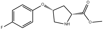 D-Proline, 4-(4-fluorophenoxy)-, methyl ester, (4R)- 结构式