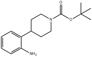 4-(2-氨基苯基)-哌啶-1-羧酸叔丁酯 结构式