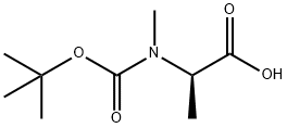 BOC-N-甲基-D-丙氨酸 结构式