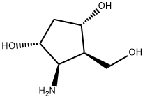 1,3-Cyclopentanediol,4-amino-5-(hydroxymethyl)-,(1S,3R,4R,5R)-(9CI) 结构式