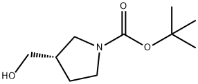 (S)-1-BOC-3-羟甲基吡咯烷 结构式