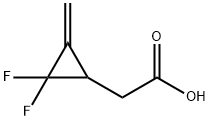 Cyclopropaneacetic acid, 2,2-difluoro-3-methylene- (9CI) 结构式