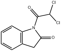 1-(2,2-Dichloro-acetyl)-1,3-dihydro-indol-2-one 结构式