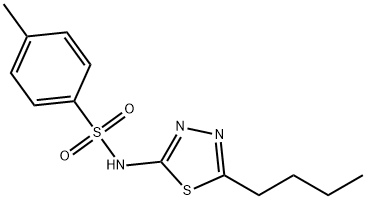 N-(5-Butyl-1,3,4-thiadiazol-2-yl)-p-toluenesulfonamide 结构式
