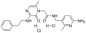 1(2H)-Pyrazineacetamide, N-((6-amino-2-methyl-3-pyridinyl)methyl)-6-me thyl-2-oxo-3-((2-phenylethyl)amino)-, dihydrochloride 结构式