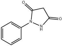 1-PHENYLPYRAZOLIDINE-3,5-DIONE 结构式