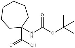 1-叔丁氧基羰基氨基环庚烷羧酸 结构式