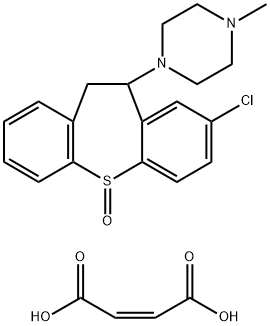 Piperazine, 1-(8-chloro-10,11-dihydrodibenzo(b,f)thiepin-10-yl)-4-meth yl-, S-oxide, (Z)-2-butenedioate (1:1) 结构式