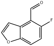 5-氟苯并呋喃-4-甲醛 结构式