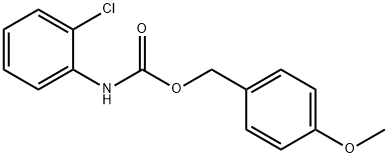Carbamic acid, (2-chlorophenyl)-, (4-methoxyphenyl)methyl ester (9CI) 结构式