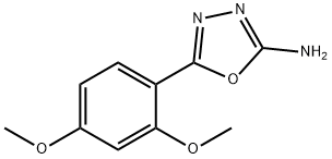 5-(2,4-dimethoxyphenyl)-1,3,4-oxadiazol-2-amine 结构式