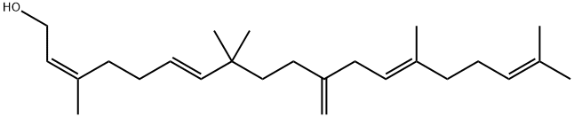 (2Z,6E,13E)-3,8,8,14,18-Pentamethyl-11-methylenenonadeca-2,6,13,17-tetren-1-ol 结构式
