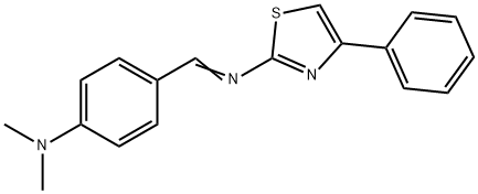 N,N-dimethyl-4-[(4-phenyl-1,3-thiazol-2-yl)iminomethyl]aniline 结构式
