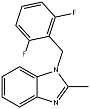 1-((2,6-DIFLUOROPHENYL)METHYL)-2-METHYLBENZIMIDAZOLE 结构式
