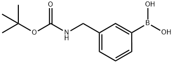3-(N-BOC-氨甲基)苯基硼酸 结构式