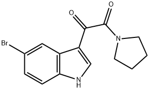 1-(5-溴-1H-吲哚-3-基)-2-(哌啶-1-基)乙烷-1,2-二酮 结构式