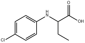 2-[(4-CHLOROPHENYL)AMINO]BUTANOIC ACID 结构式