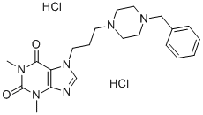 Theophylline, 7-(3-(4-benzyl-1-piperazinyl)propyl)-, dihydrochloride 结构式