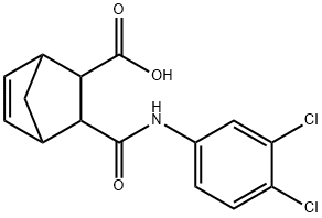 3-{[(3,4-二氯苯基)氨基]羰基}二环[2.2.1]庚-5-烯-2-羧酸 结构式